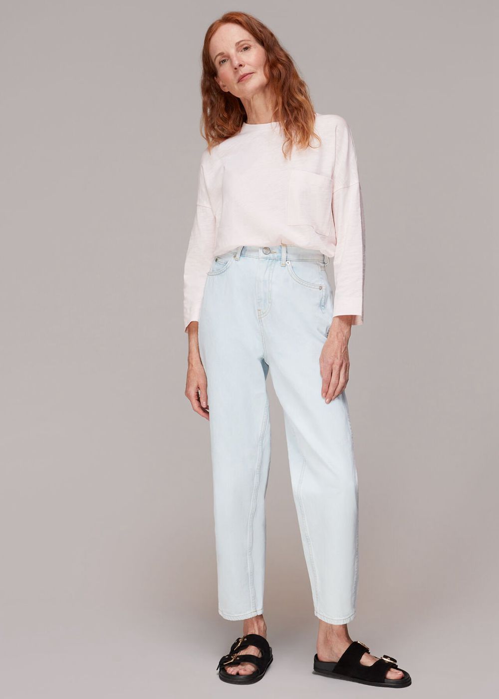 Whistles Cotton Patch Pocket Top Pink | US-26843XLOZ