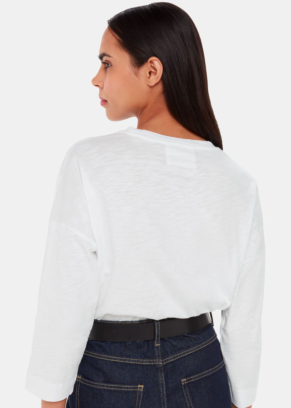 Whistles Cotton Patch Pocket Top White | US-70952UNKM