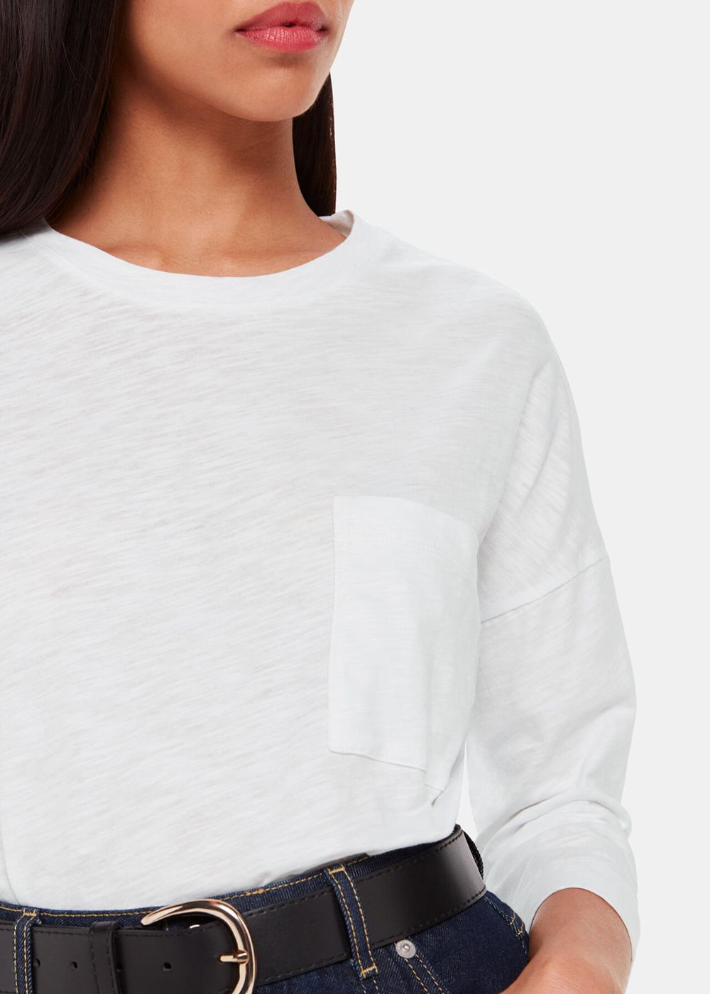 Whistles Cotton Patch Pocket Top White | US-70952UNKM