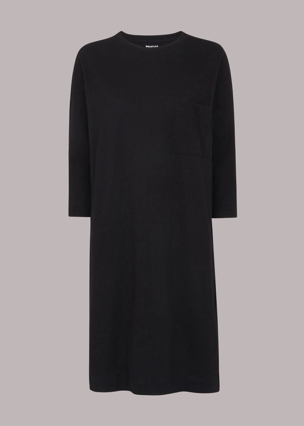 Whistles Cotton Pocket Dress Black | US-92574OWYT