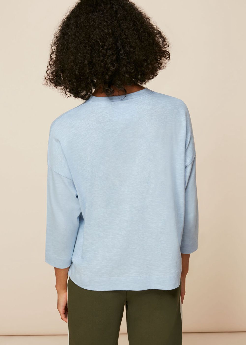 Whistles Cotton Pocket Top Blue | US-29358WMVH