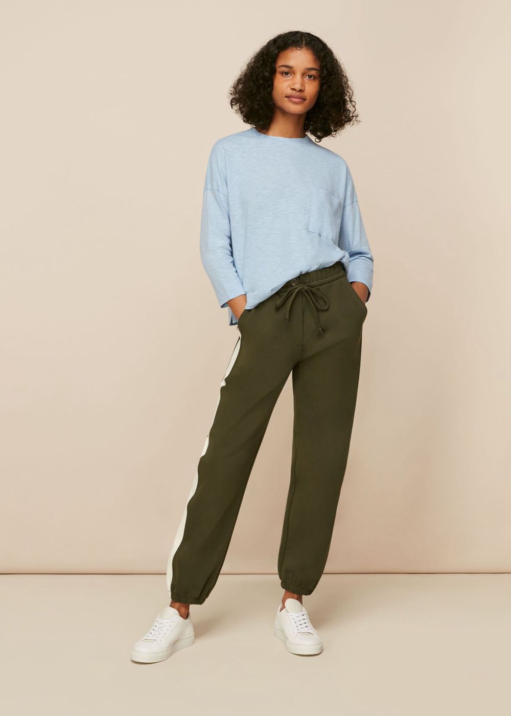 Whistles Cotton Pocket Top Blue | US-29358WMVH