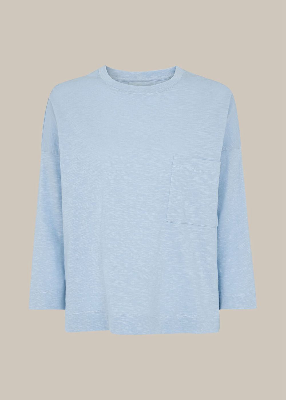 Whistles Cotton Pocket Top Blue | US-29358WMVH