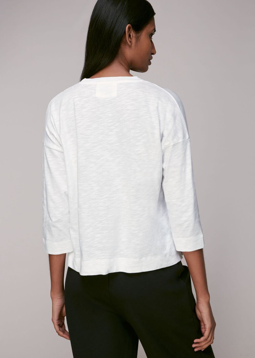 Whistles Cotton Pocket Top White | US-12753QRYA