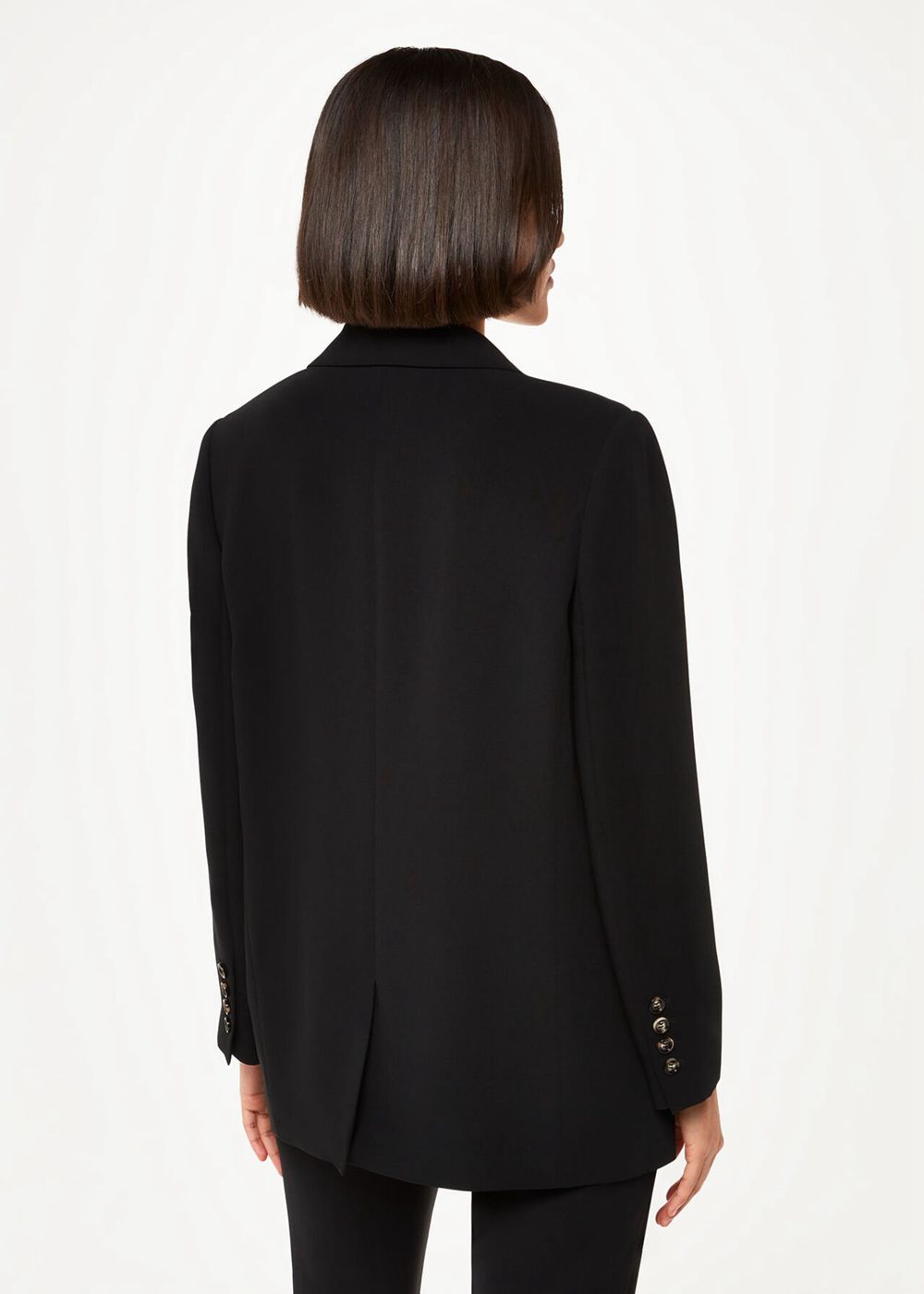 Whistles Crepe Boyfriend Blazer Black | US-39271YQDU