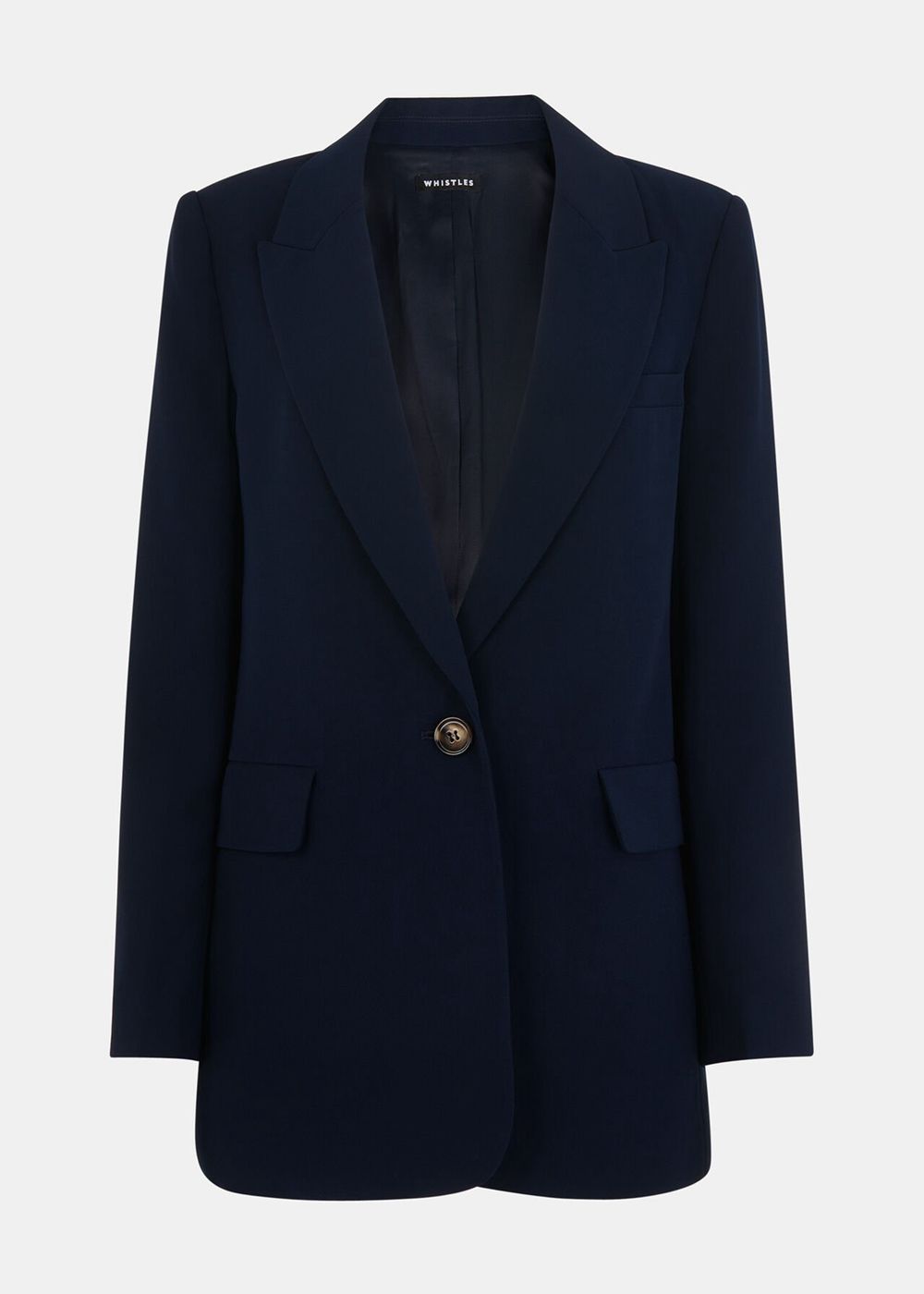 Whistles Crepe Boyfriend Blazer Navy | US-97108OKFA