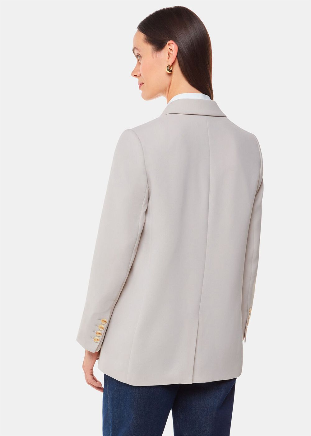 Whistles Crepe Boyfriend Blazer Neutral | US-62830IGXW