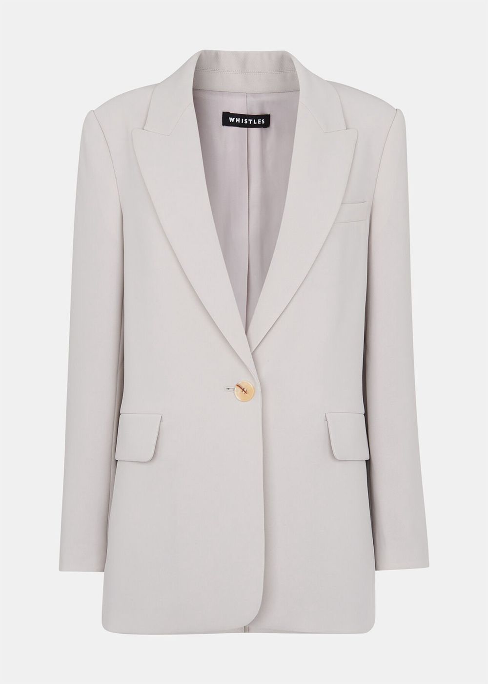 Whistles Crepe Boyfriend Blazer Neutral | US-62830IGXW