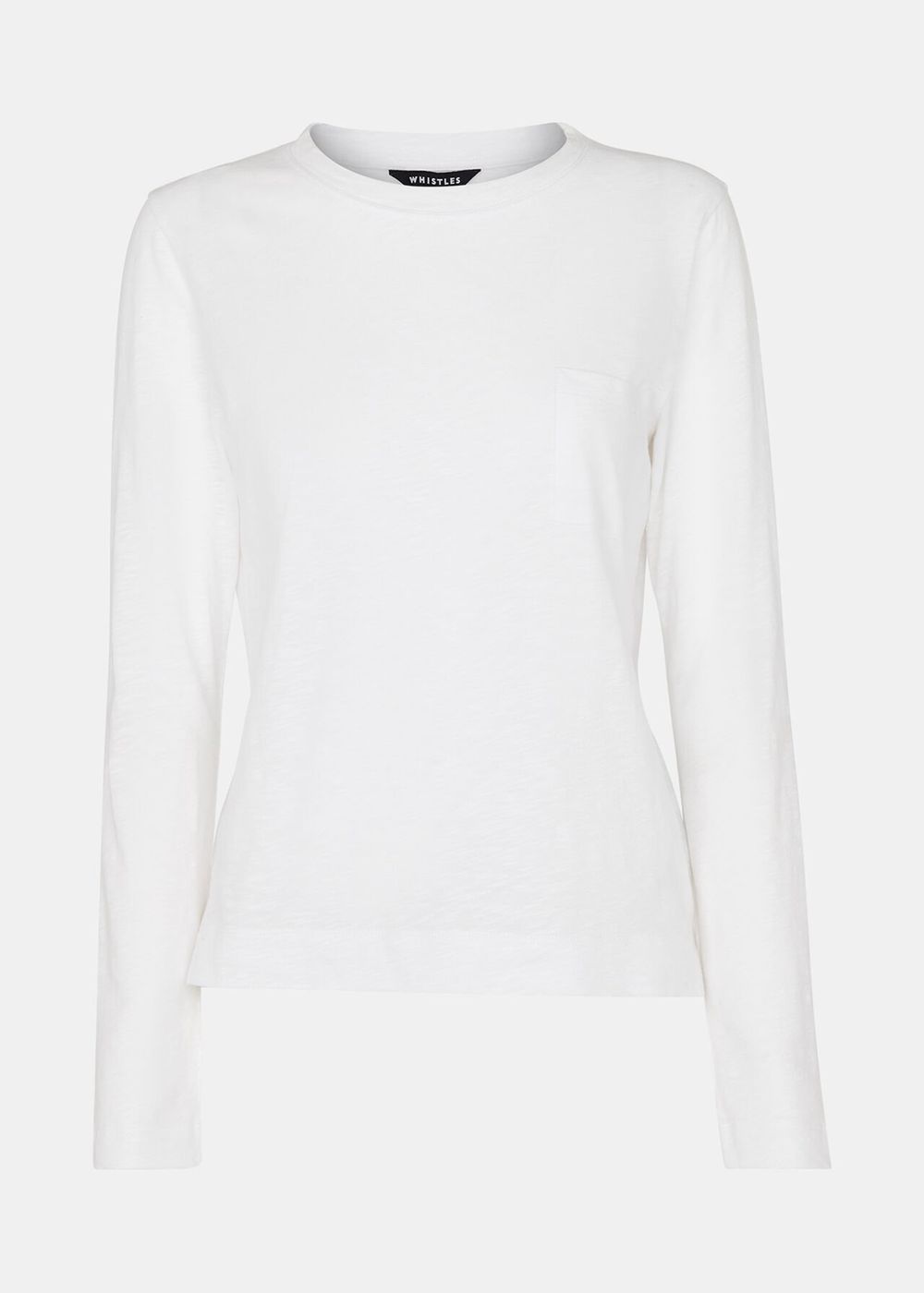 Whistles Crew Neck Pocket Top White | US-39826EUMY