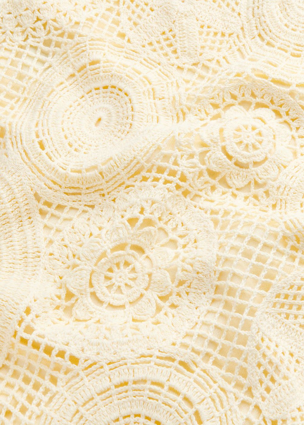 Whistles Crochet Circle Skirts Yellow | US-56047REJA