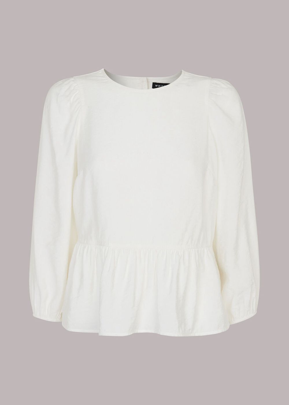 Whistles Cut Out Peplum Top White | US-29580FYRB