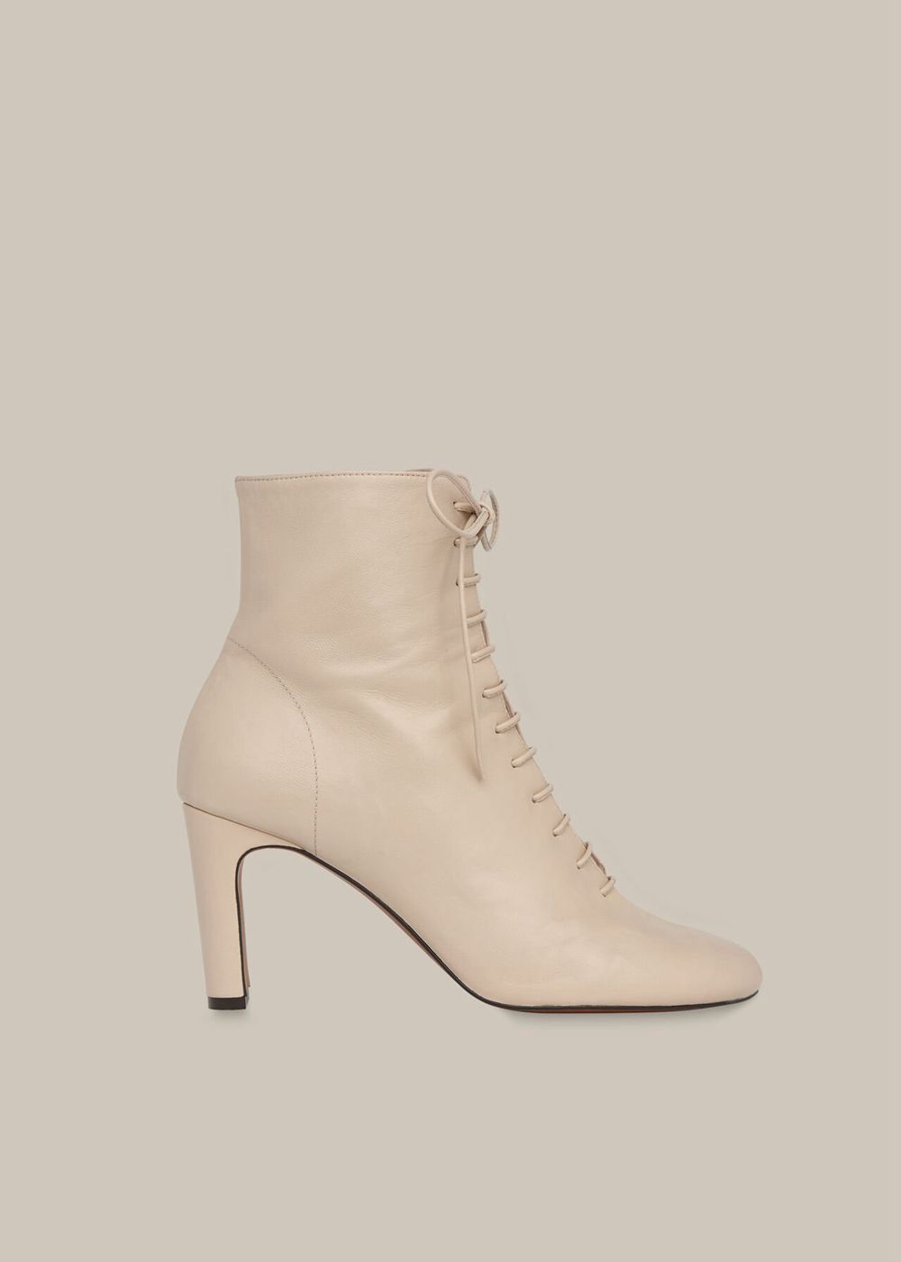 Whistles Dahlia Lace Up Boots Grey | US-48529UOYX