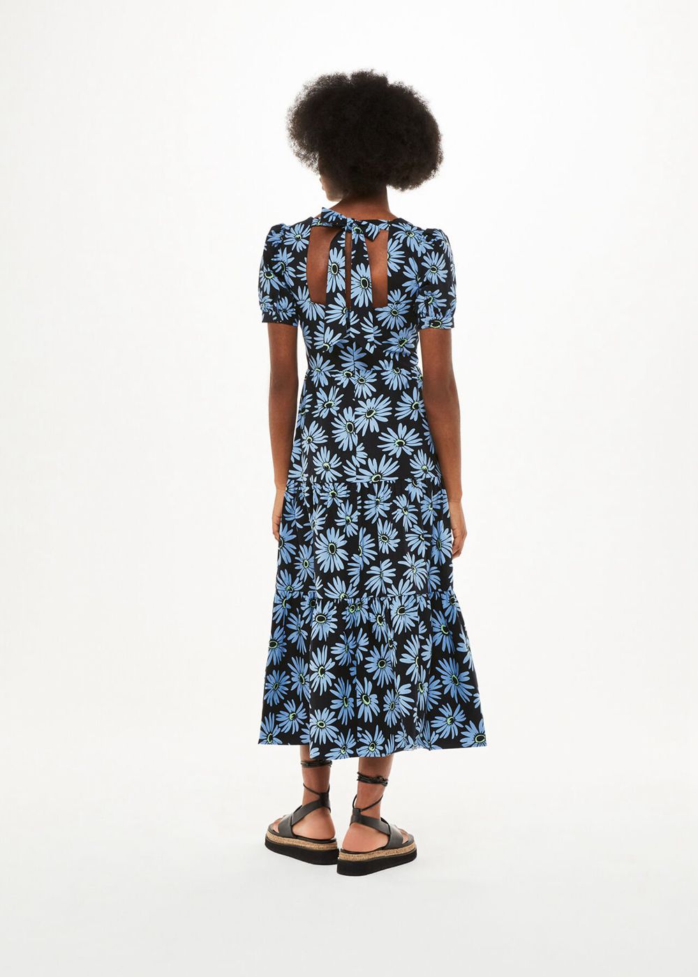 Whistles Daisy Print Poplin Dress Blue / Multicolor | US-15763HMJF