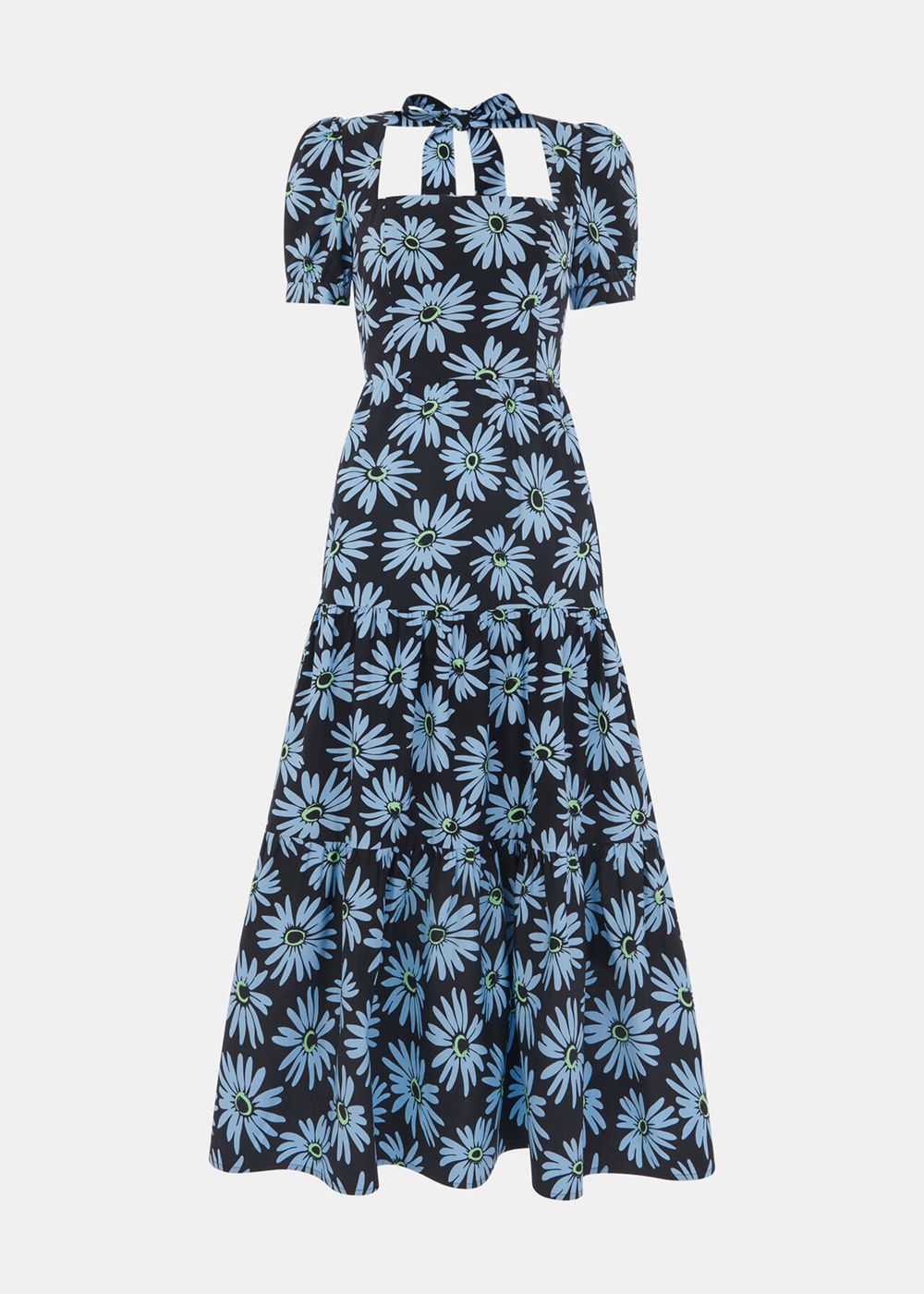 Whistles Daisy Print Poplin Dress Blue / Multicolor | US-15763HMJF