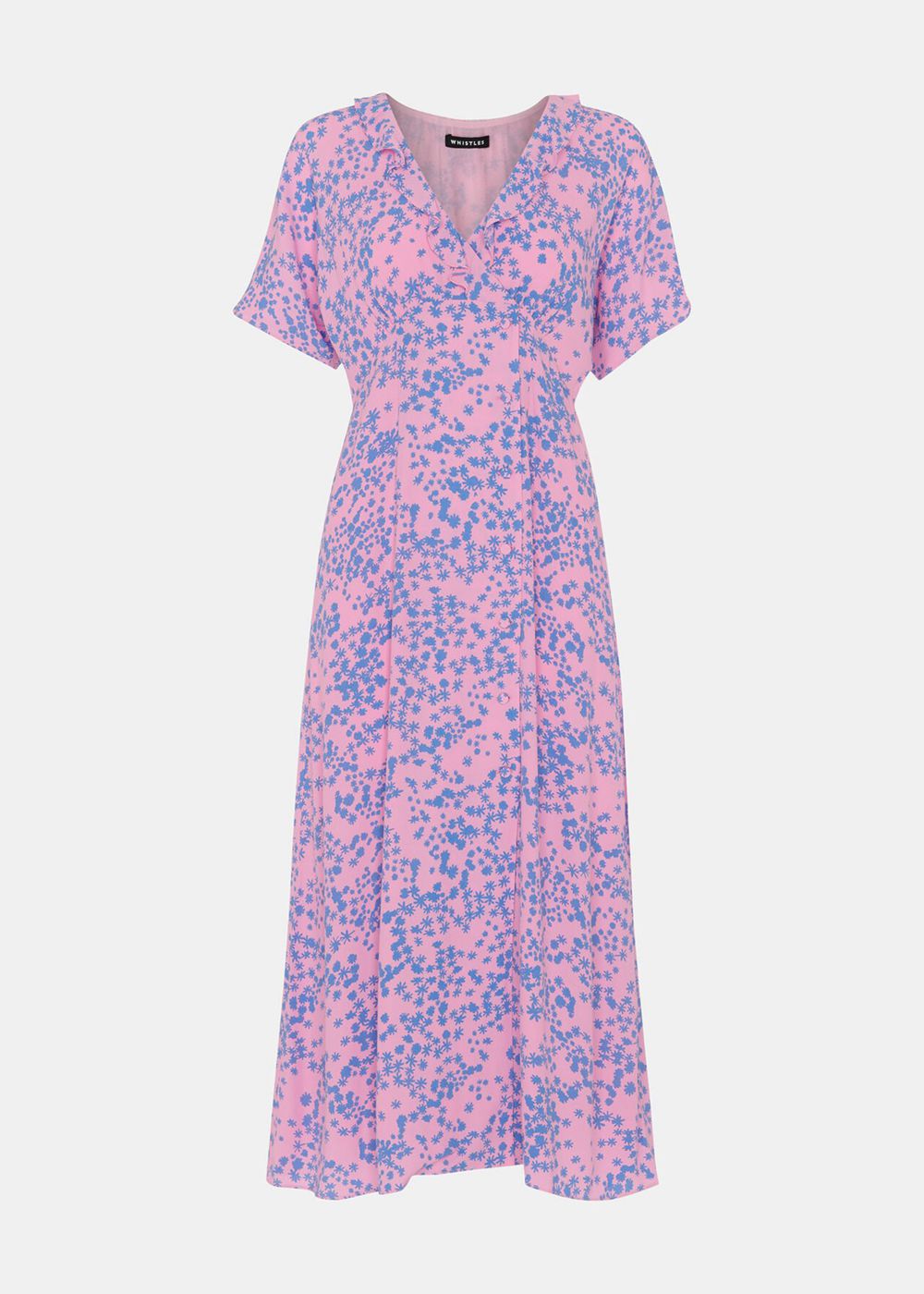 Whistles Dandelion Floral Midi Dress Pink / Multicolor | US-36709YNXP