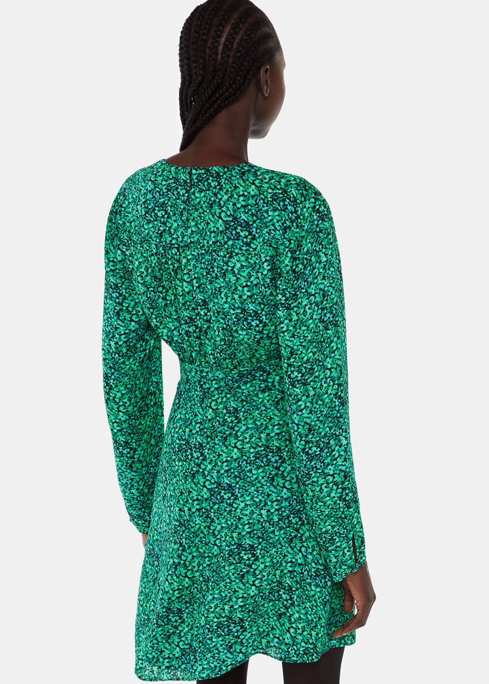 Whistles Dappled Floral Lori Dress Green / Multicolor | US-61475VFMC