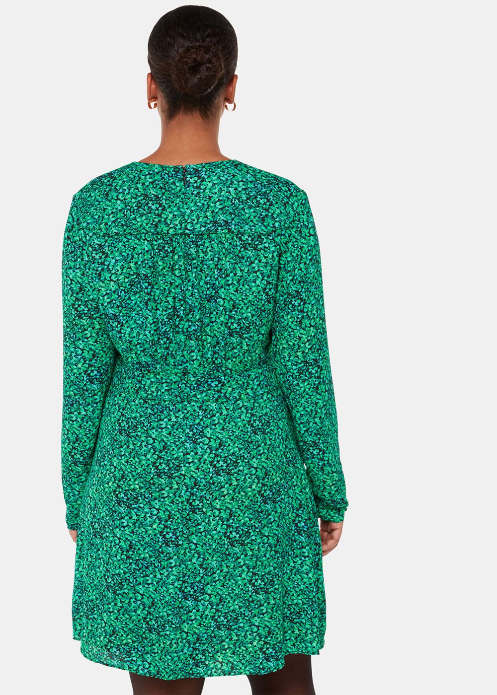 Whistles Dappled Floral Lori Dress Green / Multicolor | US-61475VFMC