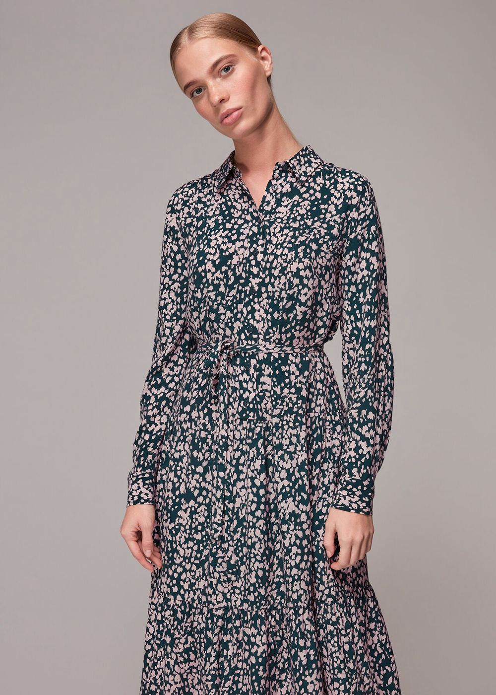 Whistles Dashed Animal Shirt Dress Multicolor | US-98267VXPG