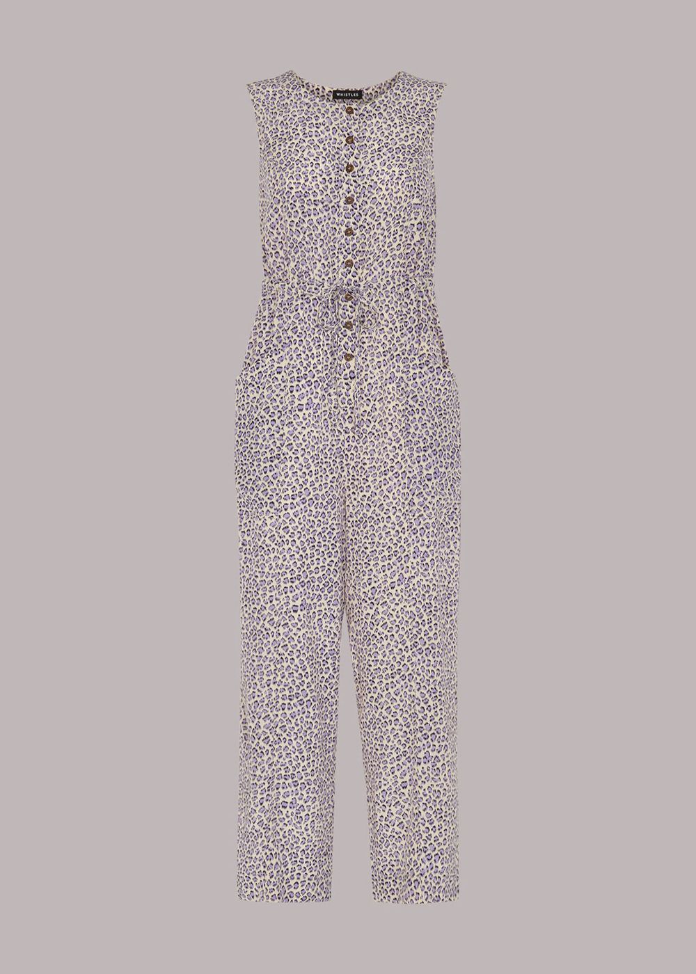 Whistles Dashed Leopard Jess Jumpsuit Purple / Multicolor | US-50637FAJG