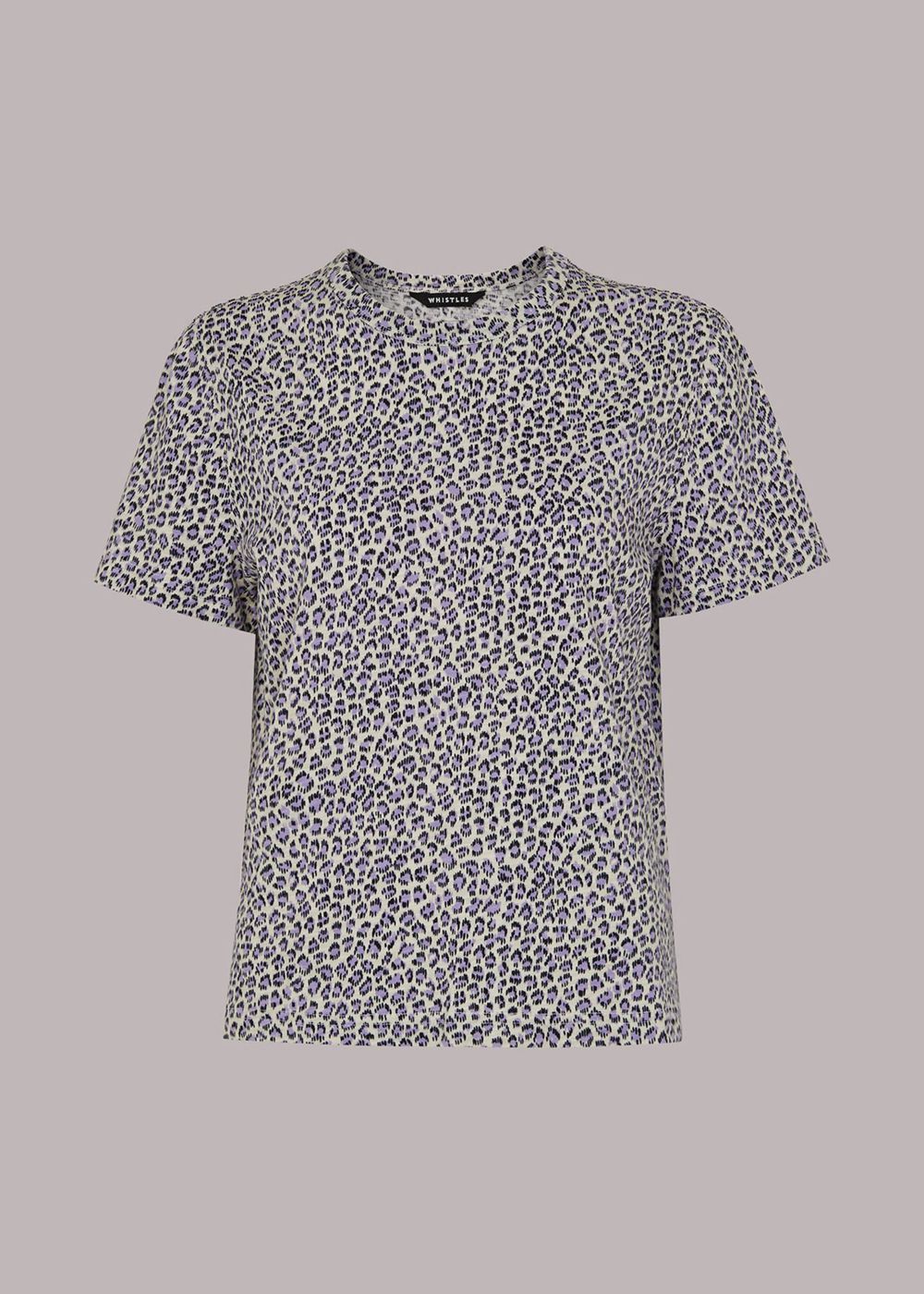 Whistles Dashed Leopard Print T-Shirt Purple / Multicolor | US-08194TRKF