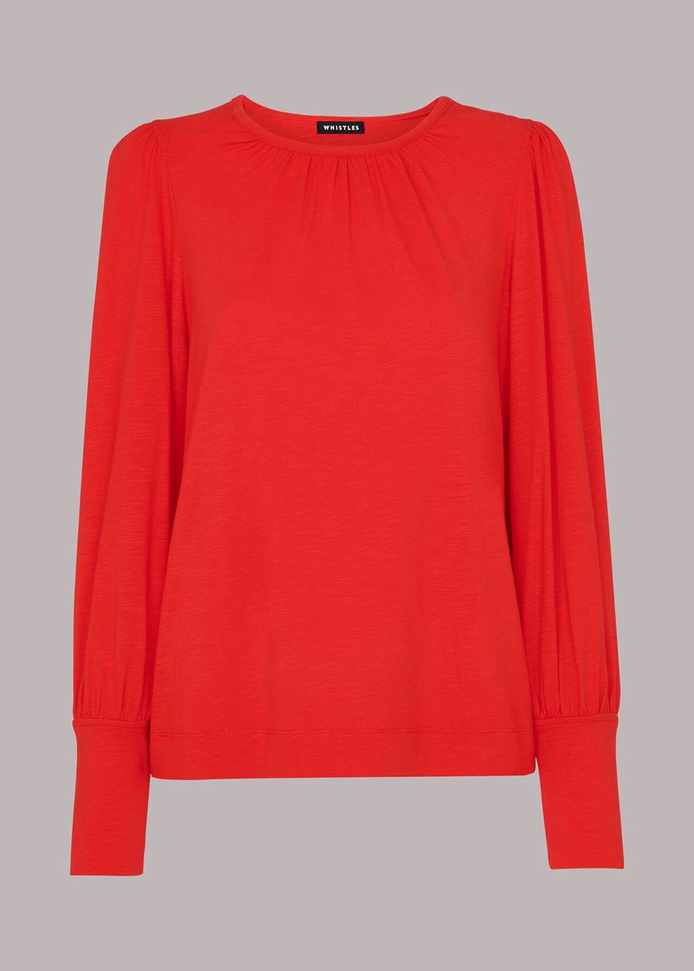 Whistles Deep Cuff Top Red | US-58921PIYW