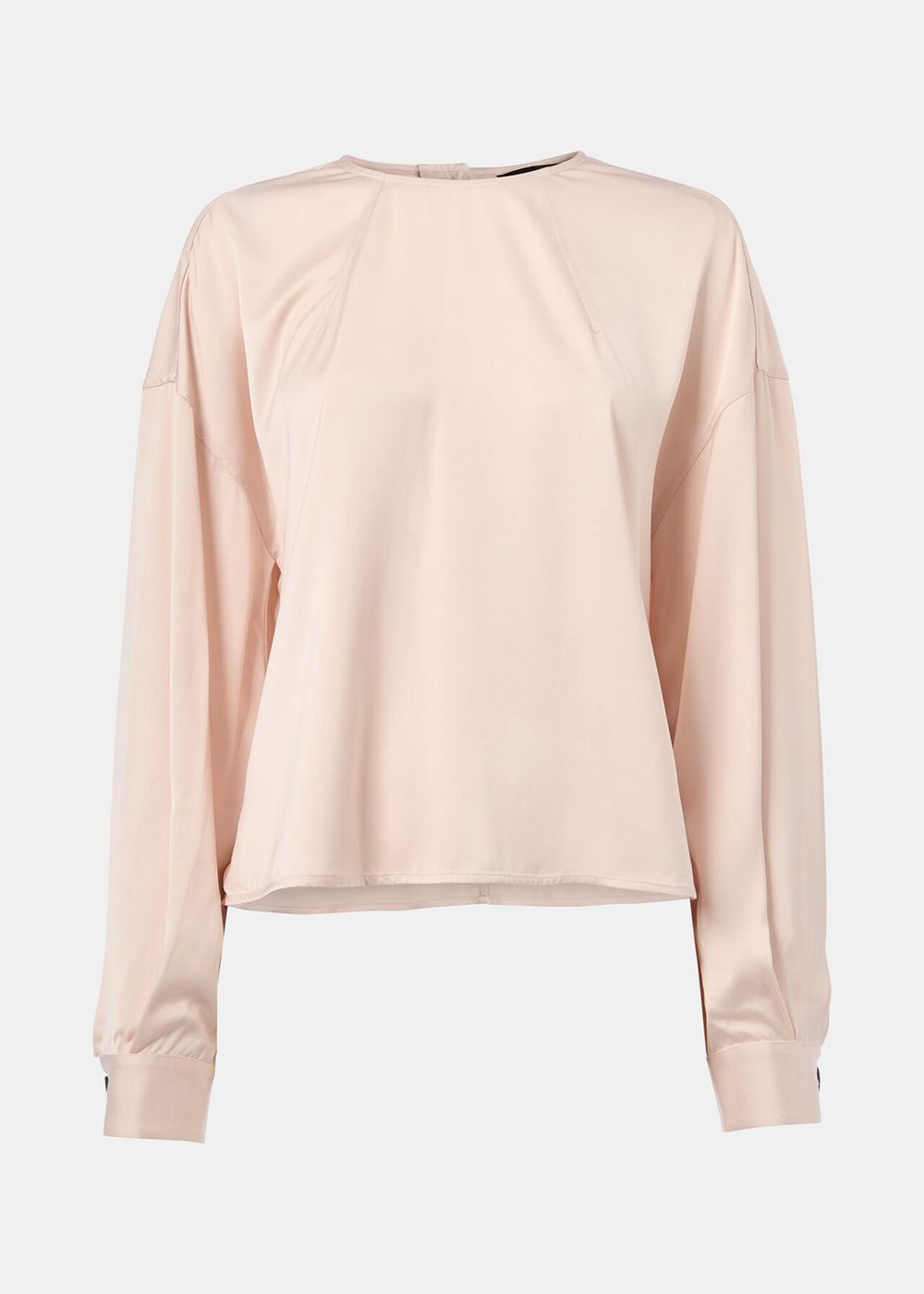 Whistles Demi Satin Blouse Champagne | US-21840DGQY