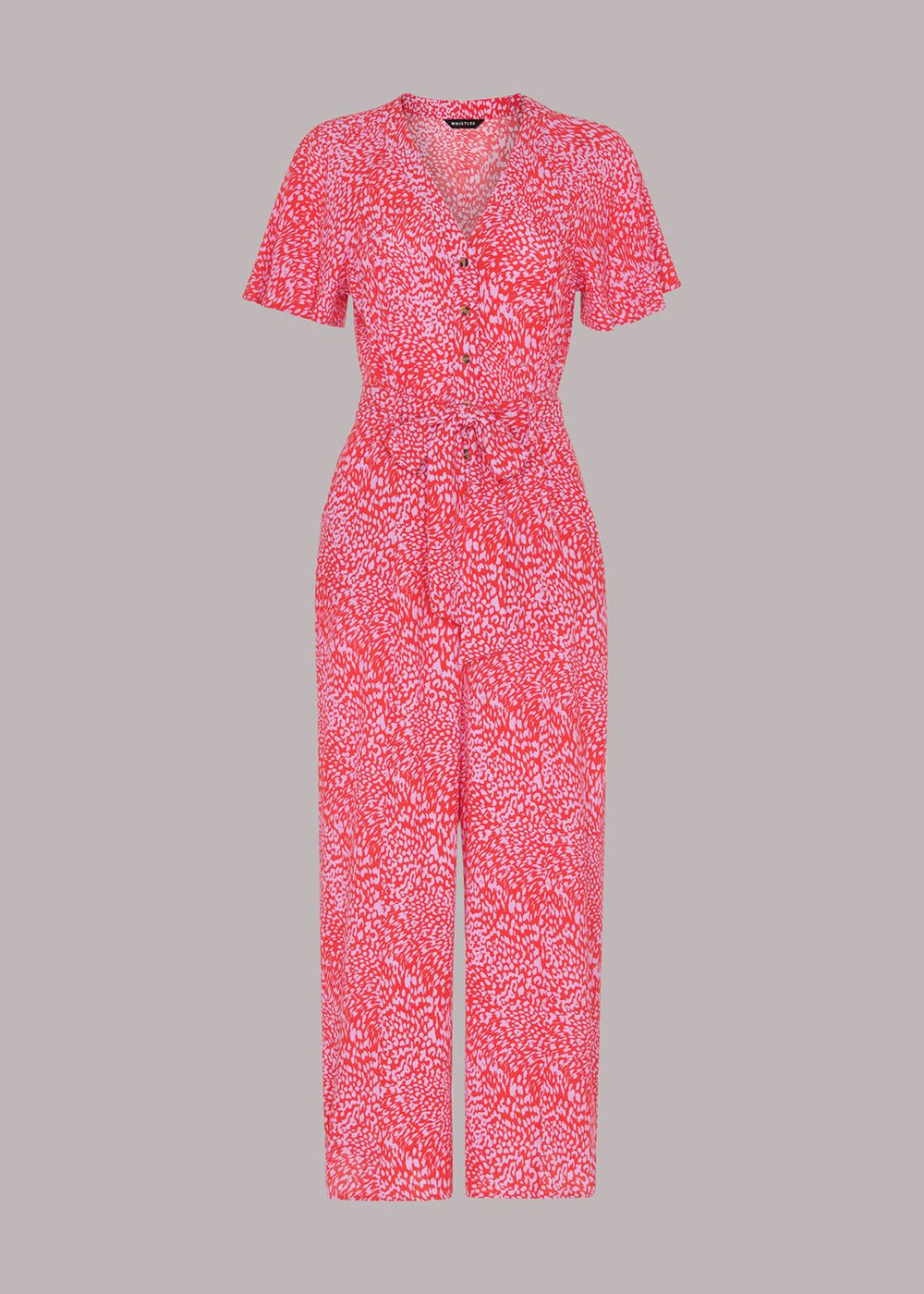 Whistles Diagonal Print Jumpsuit Pink / Multicolor | US-14380LDPE