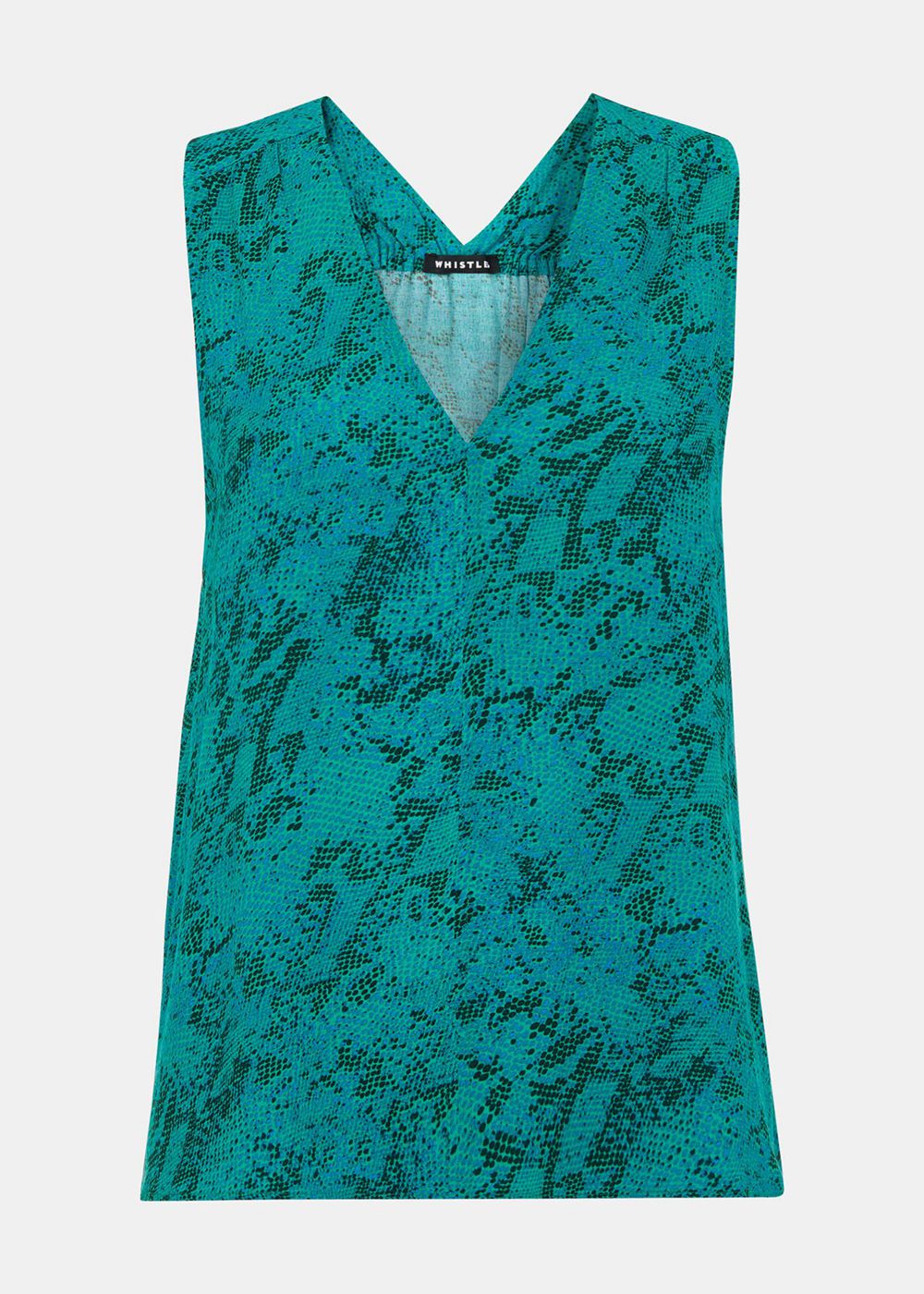 Whistles Diagonal Snake Vest Top Turquoise / Multicolor | US-28137YIMD