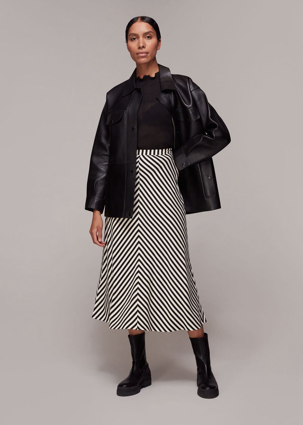 Whistles Diagonal Stripe Skirts Multicolor | US-78624DQBU