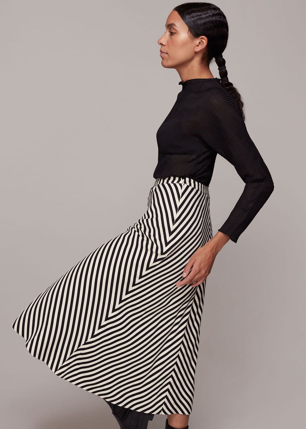 Whistles Diagonal Stripe Skirts Multicolor | US-78624DQBU