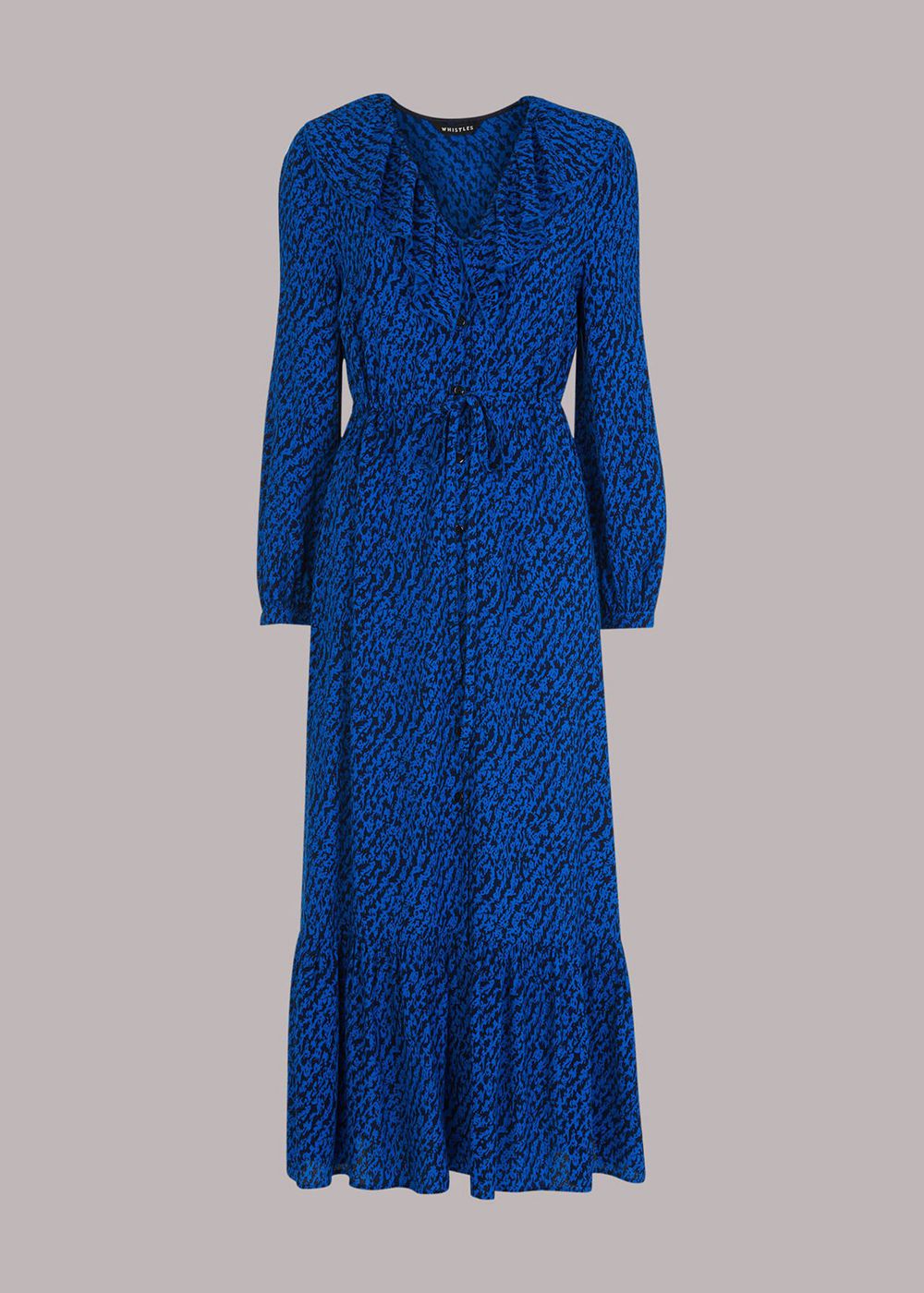 Whistles Diagonal Texture Print Dress Blue / Multicolor | US-12536TQPI