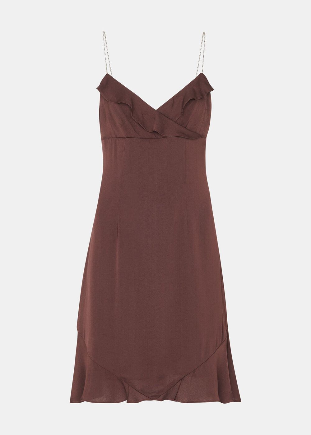 Whistles Diamante Detail Slip Dress Brown | US-45902GYDO