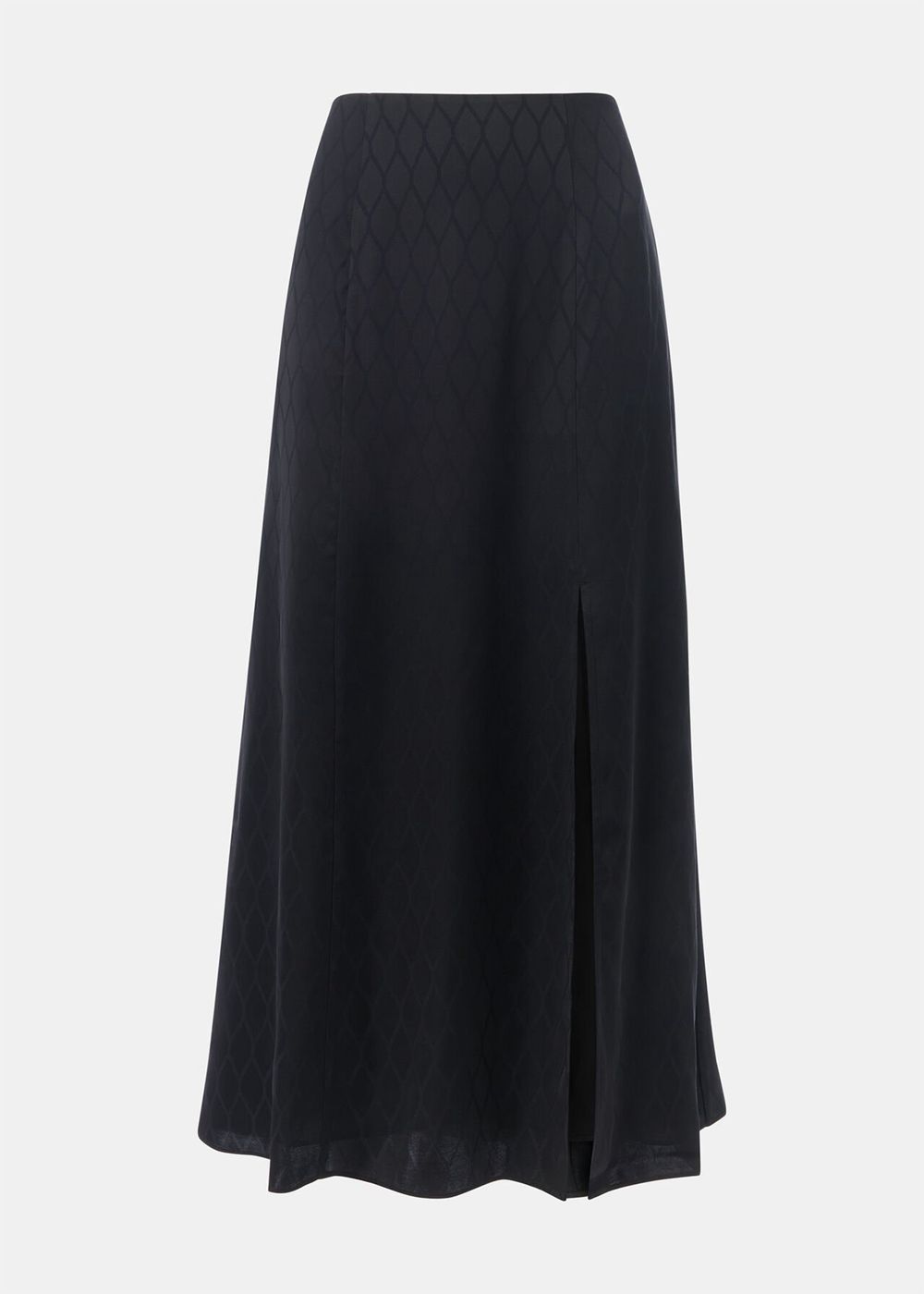 Whistles Diamond Jacquard Midi Skirts Black | US-28369NTJA