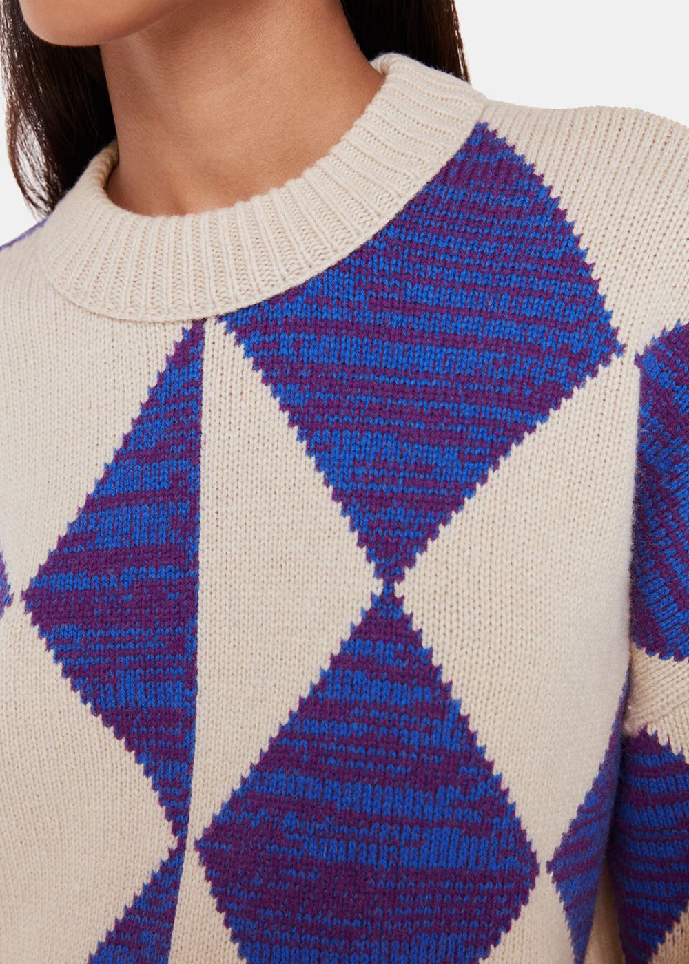 Whistles Diamond Knitwear Blue / Multicolor | US-37864RNUL