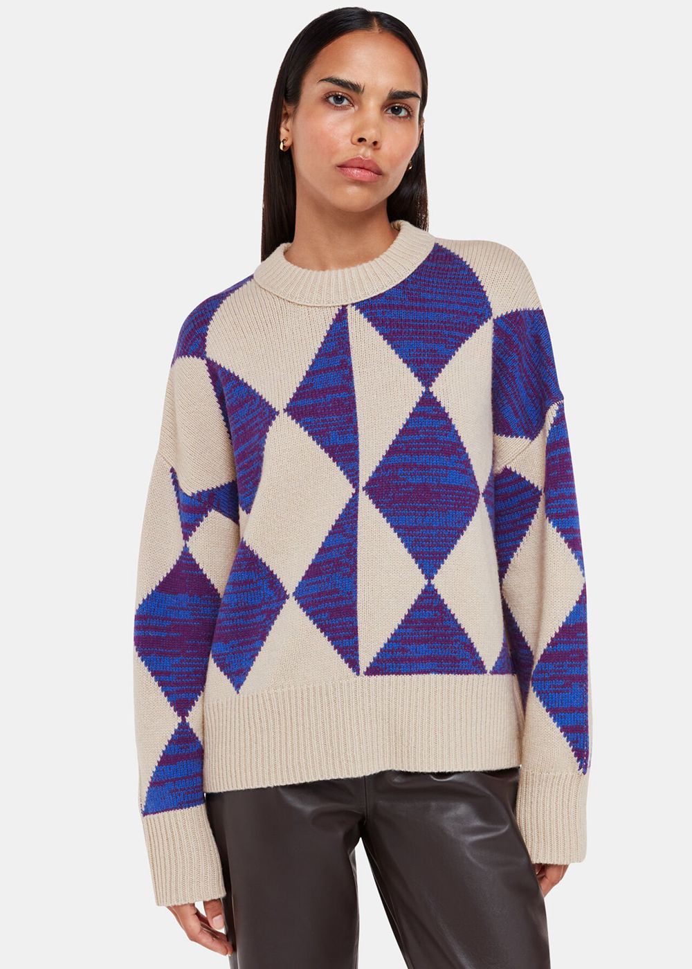 Whistles Diamond Knitwear Blue / Multicolor | US-37864RNUL