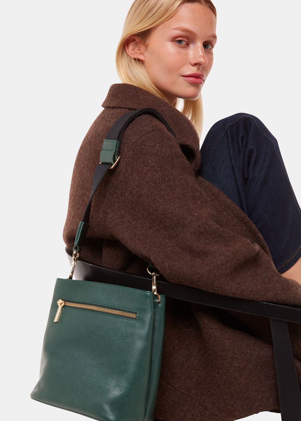 Whistles Dion Bucket Bags Dark Green | US-36471RCTB