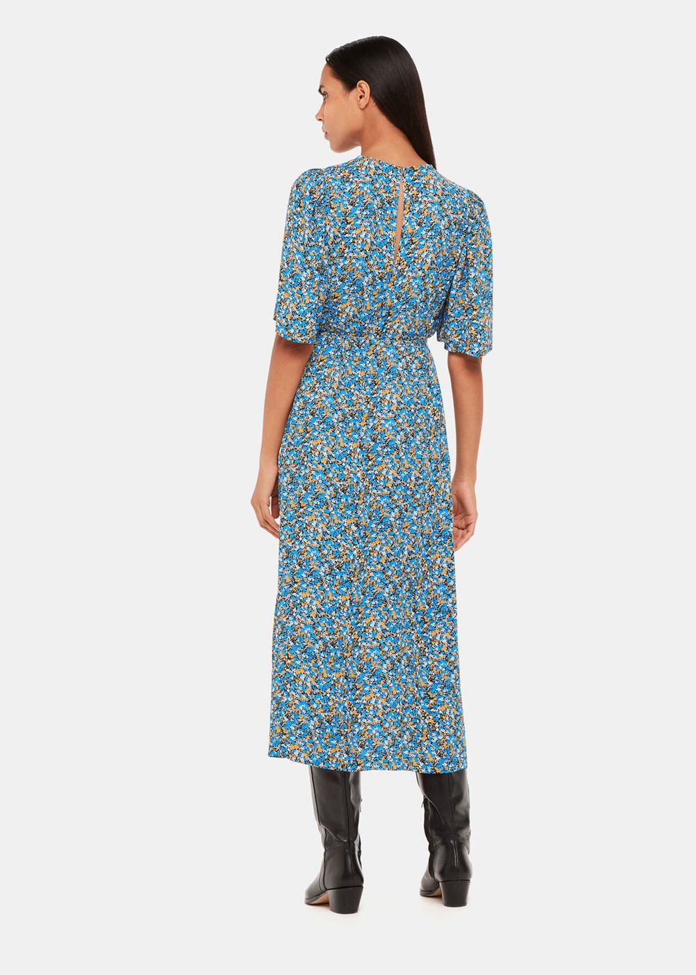 Whistles Ditsy Bouquet Midi Dress Multicolor | US-84916SZAX