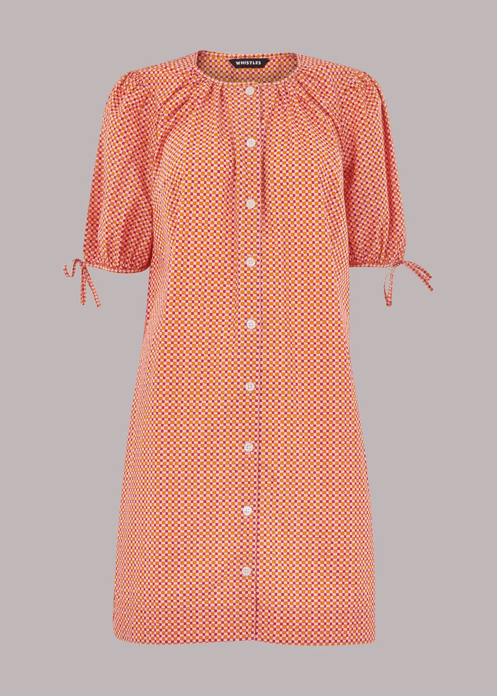 Whistles Ditsy Square Button Up Dress Pink / Multicolor | US-25409VKYU