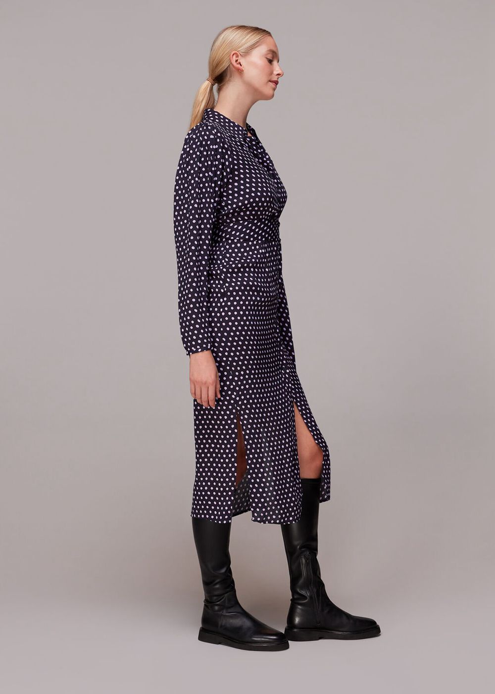 Whistles Dotted Spot Print Shirt Dress Multicolor | US-38675EJGD