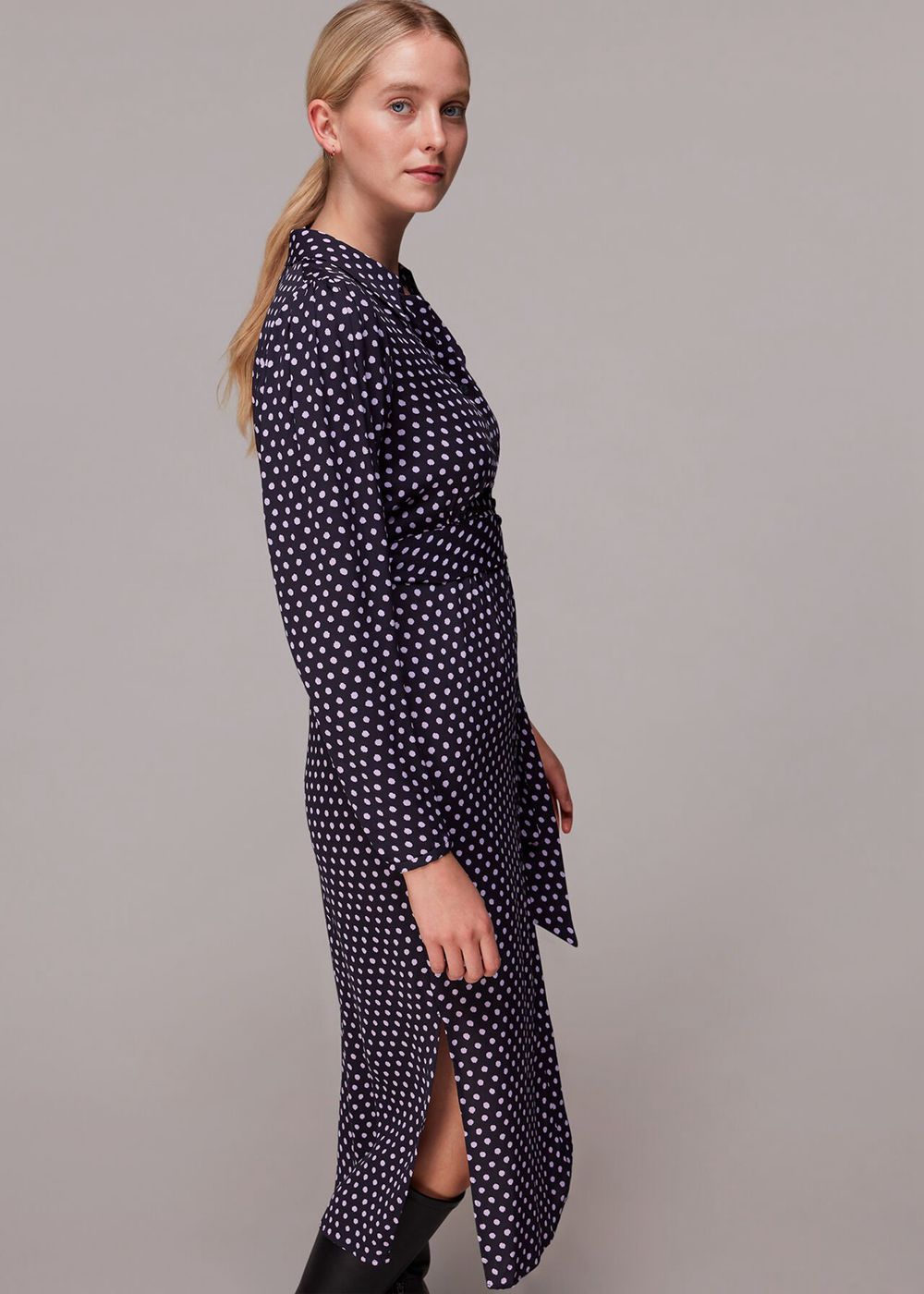 Whistles Dotted Spot Print Shirt Dress Multicolor | US-38675EJGD