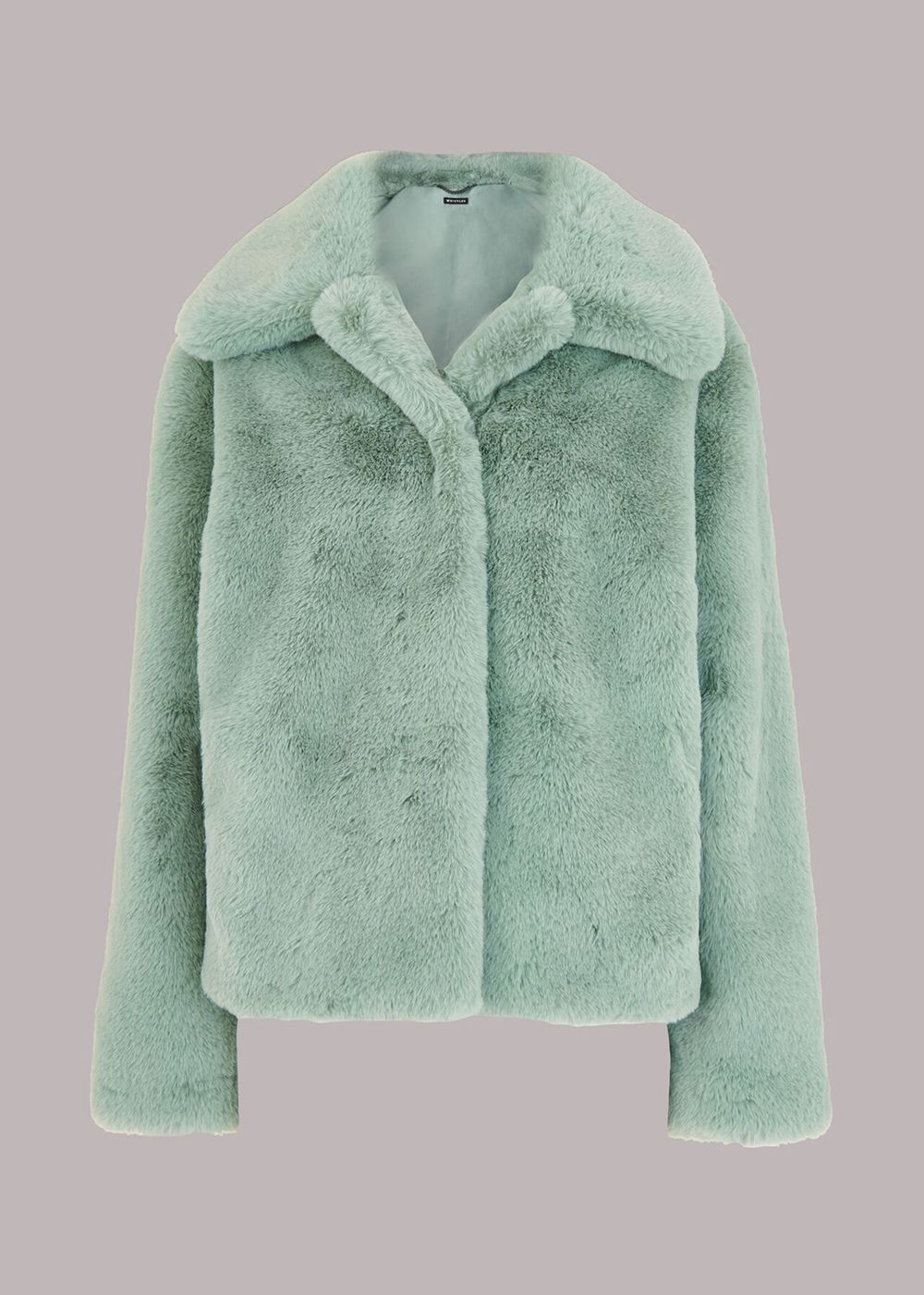 Whistles Drew Faux Fur Coat Blue | US-48651FYTK