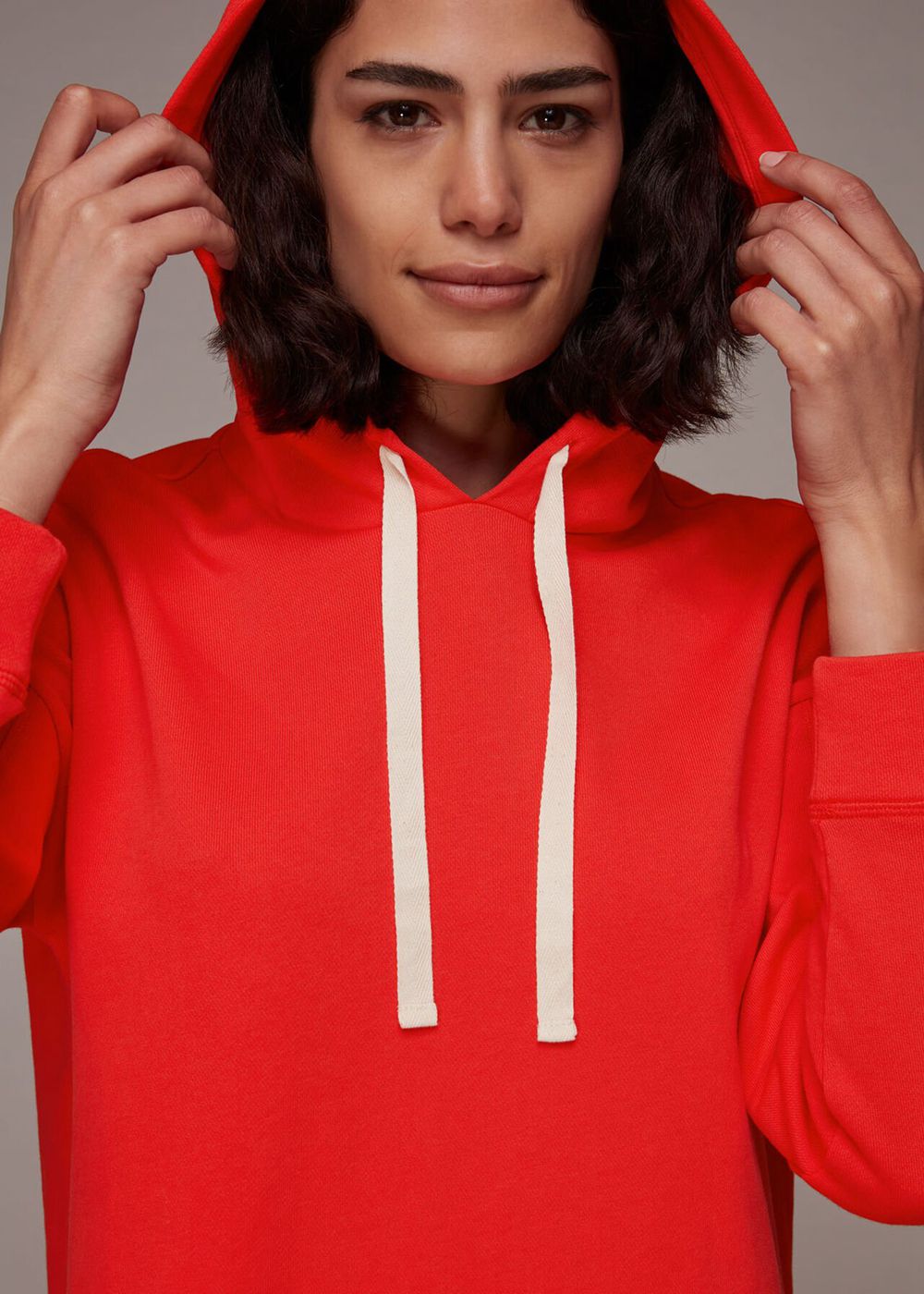 Whistles Easy Basic Hoodie Red | US-19072NLEW