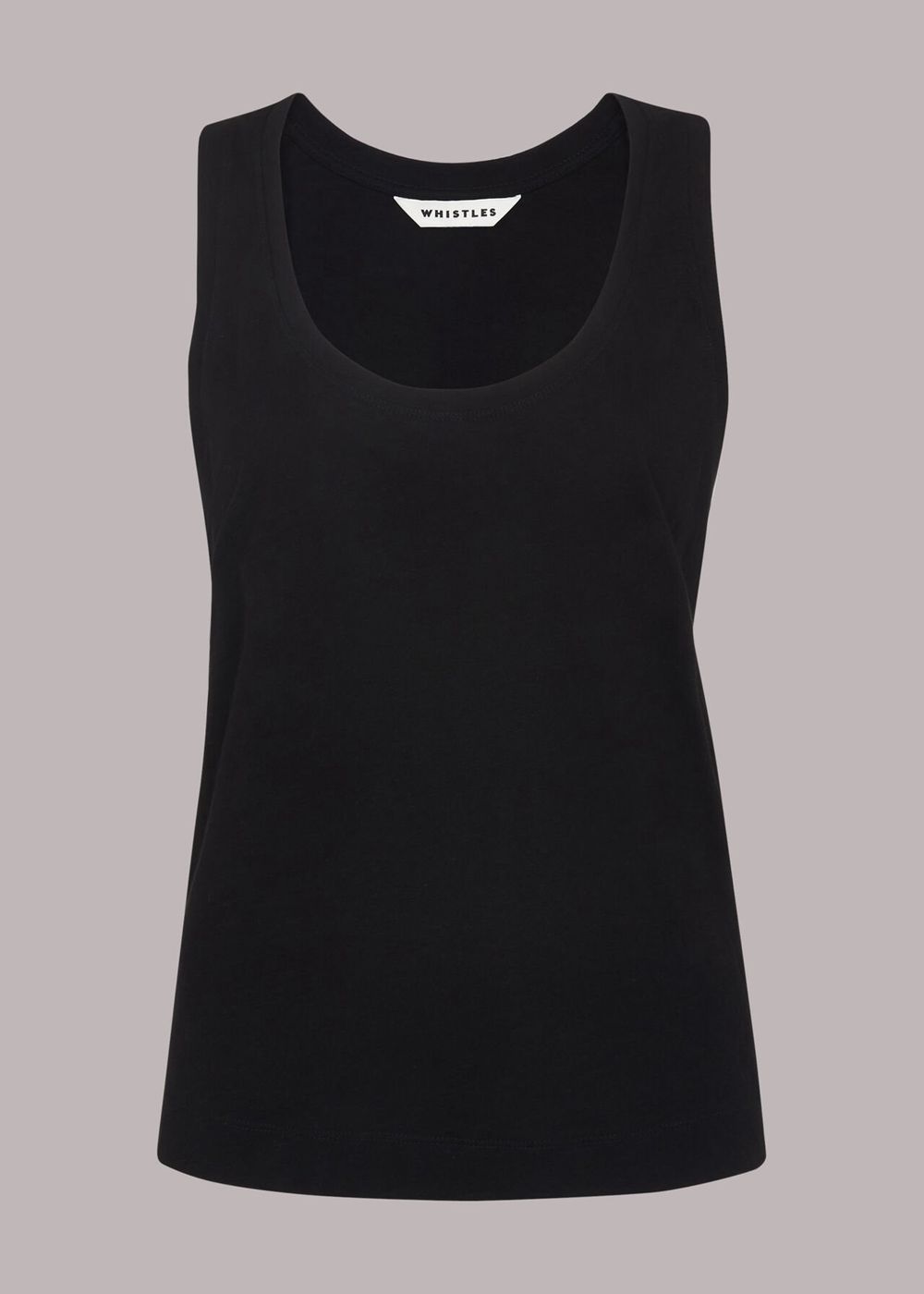 Whistles Easy Basic Vest Top Black | US-63701KYVA