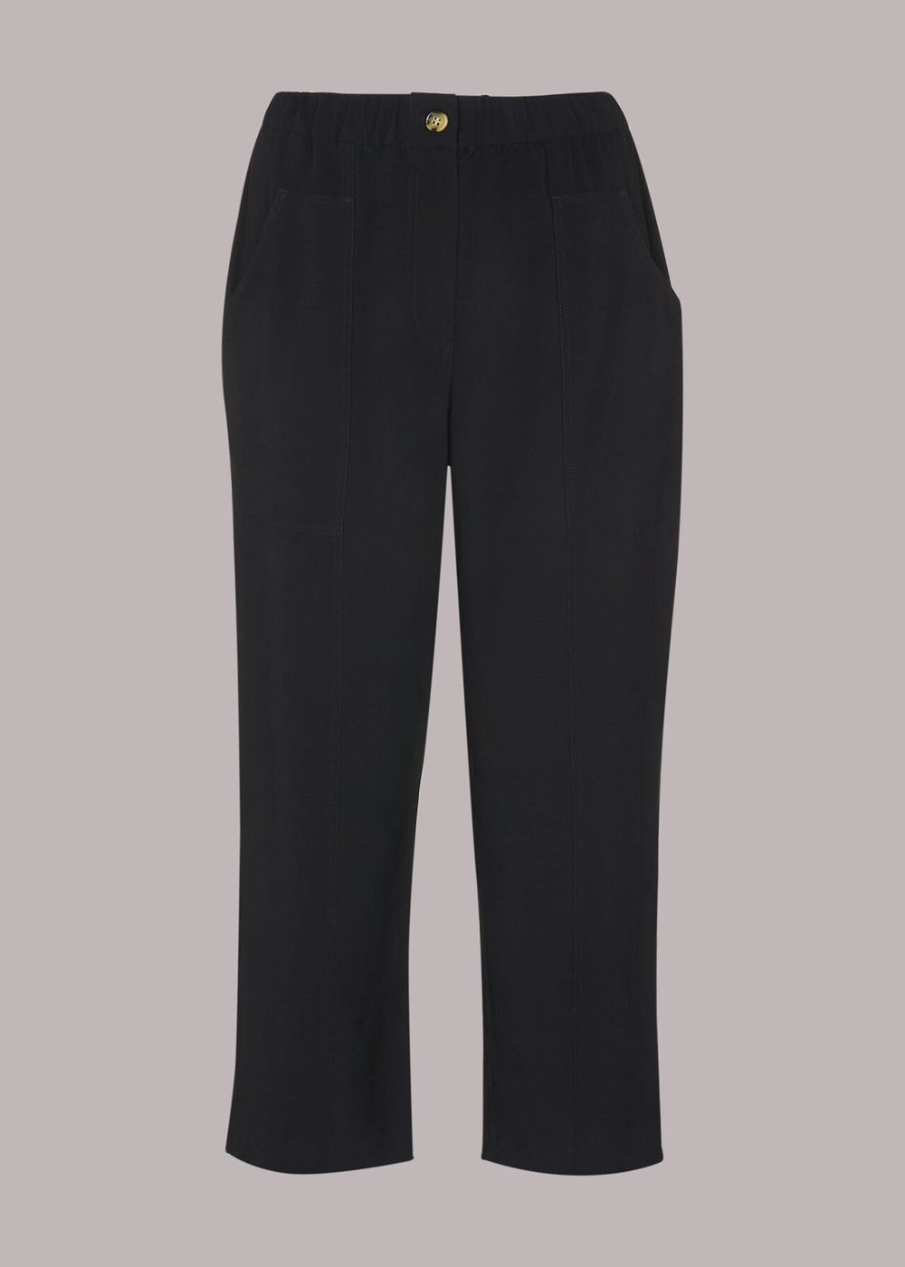 Whistles Easy Casual Pants Black | US-68371PHSI