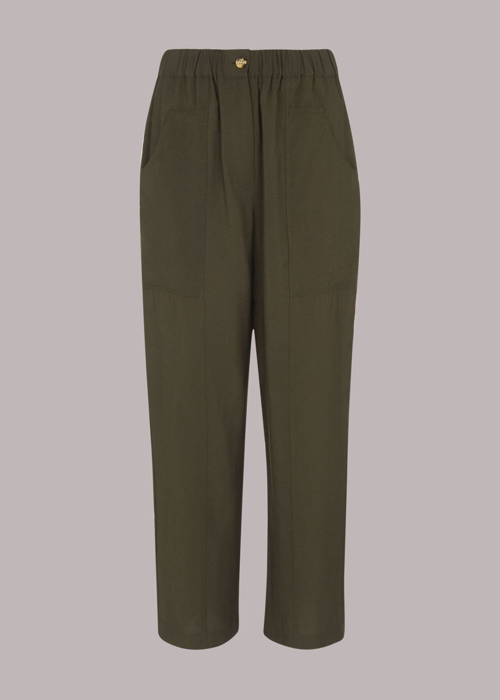 Whistles Easy Casual Pants Khaki | US-87150HESO