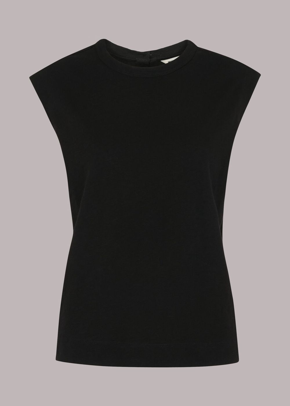 Whistles Easy Muscle Vest Top Black | US-23401VGCZ