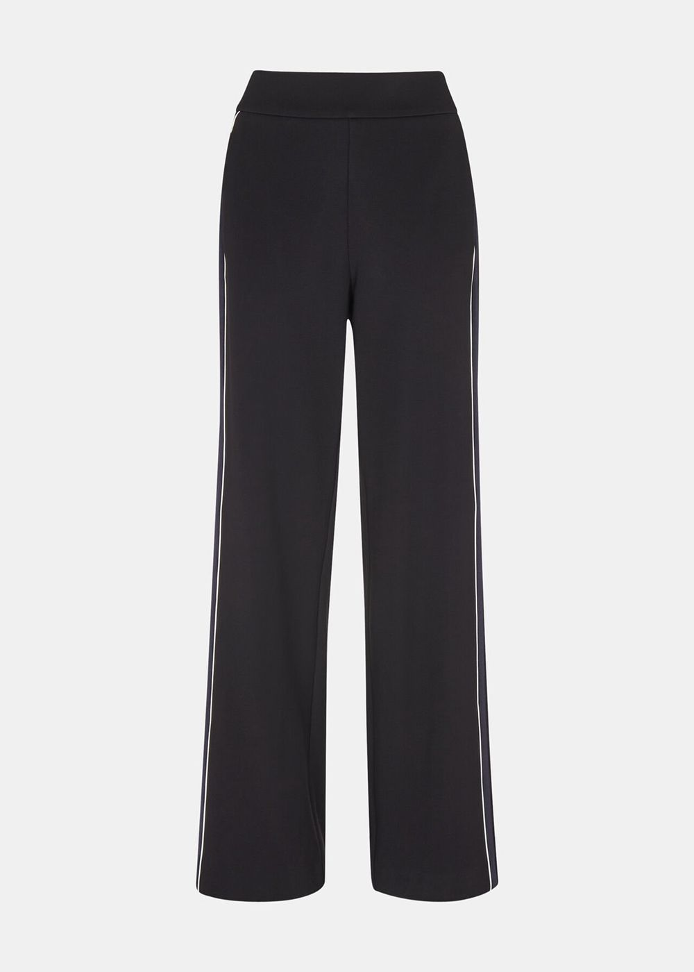 Whistles Edie Side Stripe Ponte Pants Black / Multicolor | US-14986NFDG