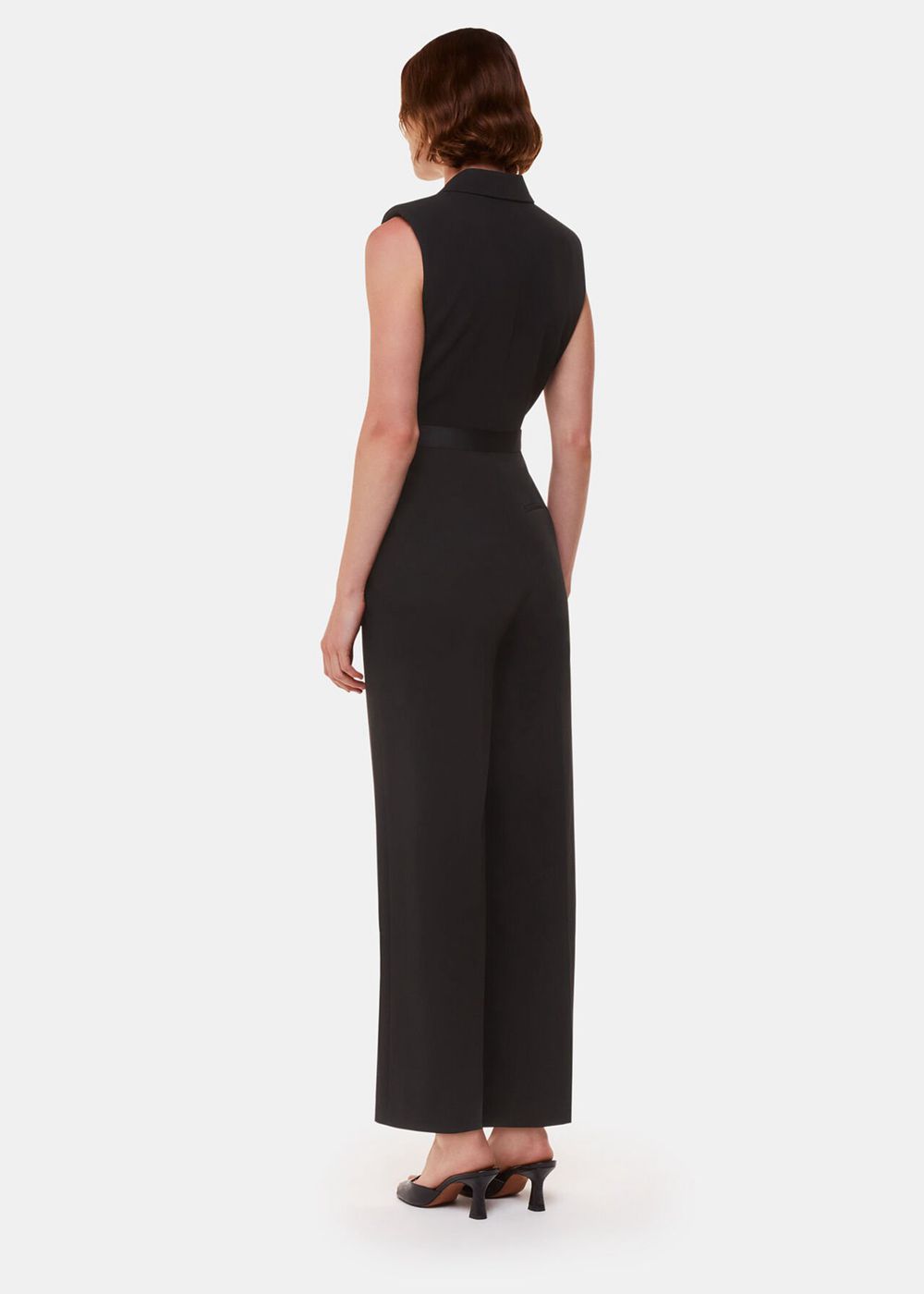 Whistles Edie Tuxedo Jumpsuit Black | US-76412OQCV