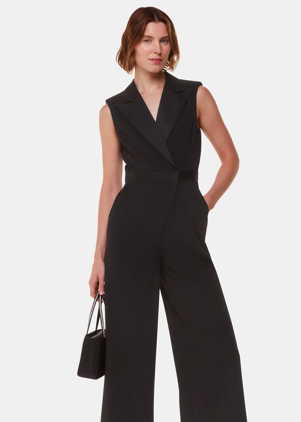 Whistles Edie Tuxedo Jumpsuit Black | US-76412OQCV