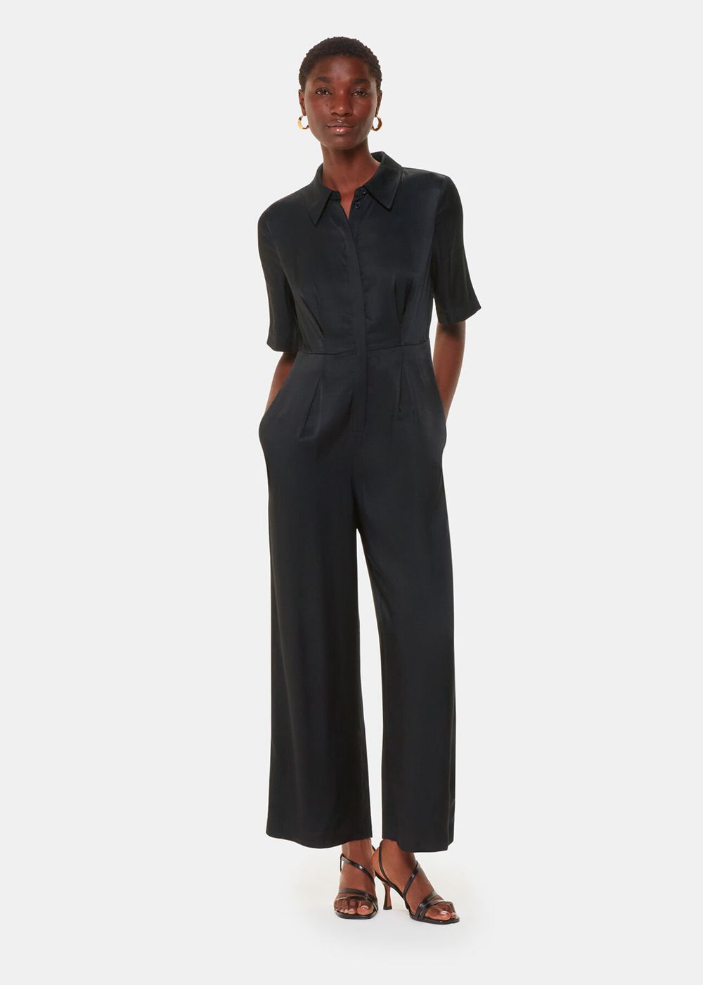 Whistles Edina Jumpsuit Black | US-21069SVMT